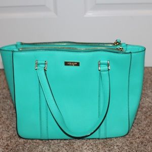 Kate spade teal-green tote